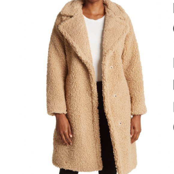 Lucky Brand Jackets & Blazers - LUCKY BRAND Faux Shearling Long Coat Size: XL Color: Latte EUC